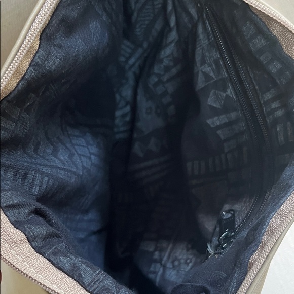 Vintage Taupe Leather Shoulder Bag - Picture 3 of 3